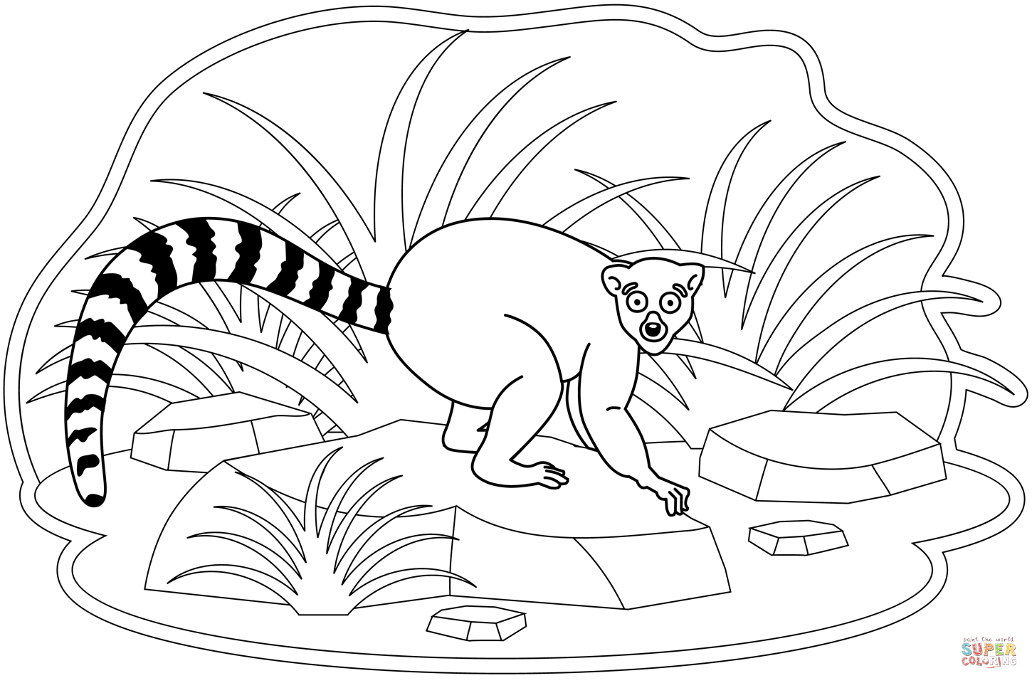 Lemur coloring page free printable coloring pages