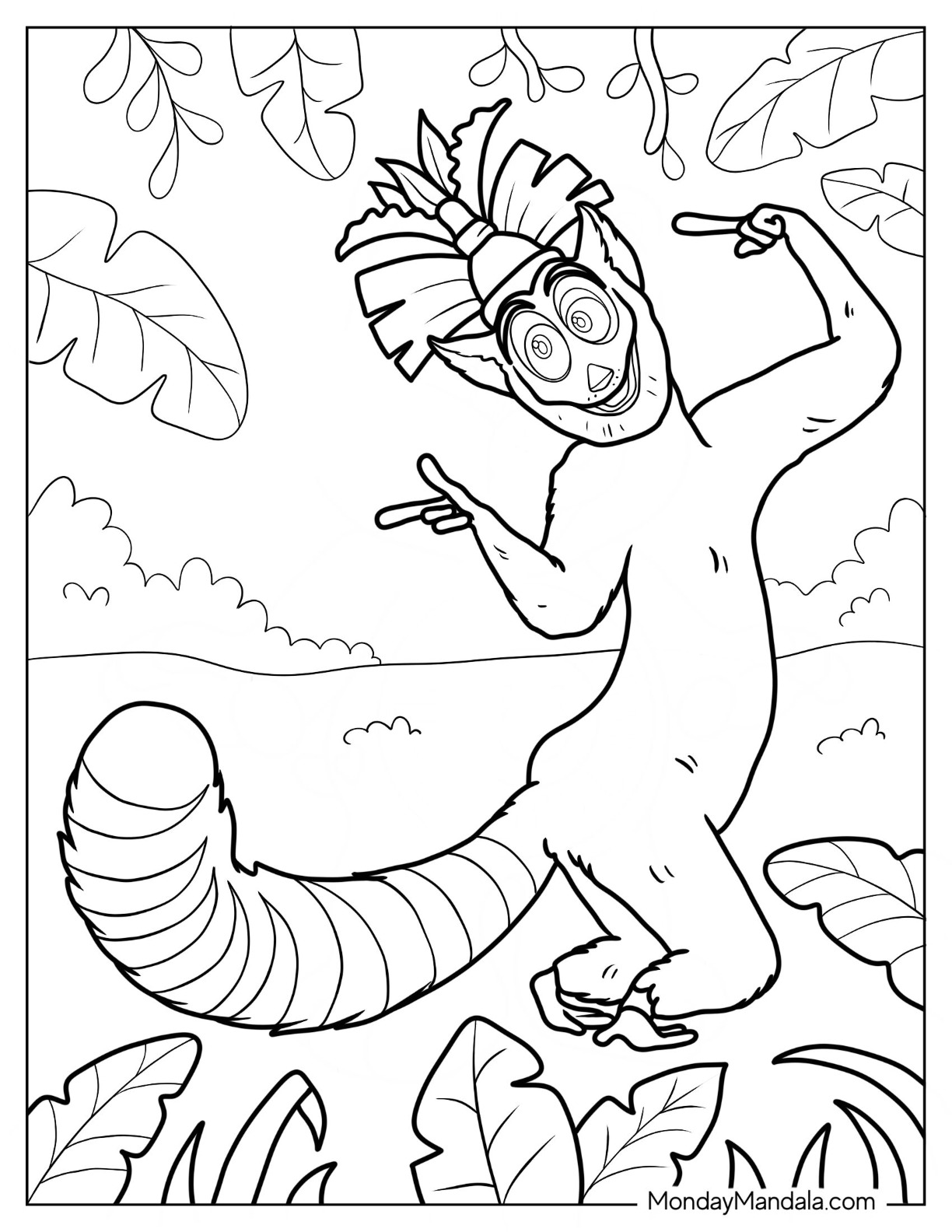 Madagascar coloring pages free pdf printables