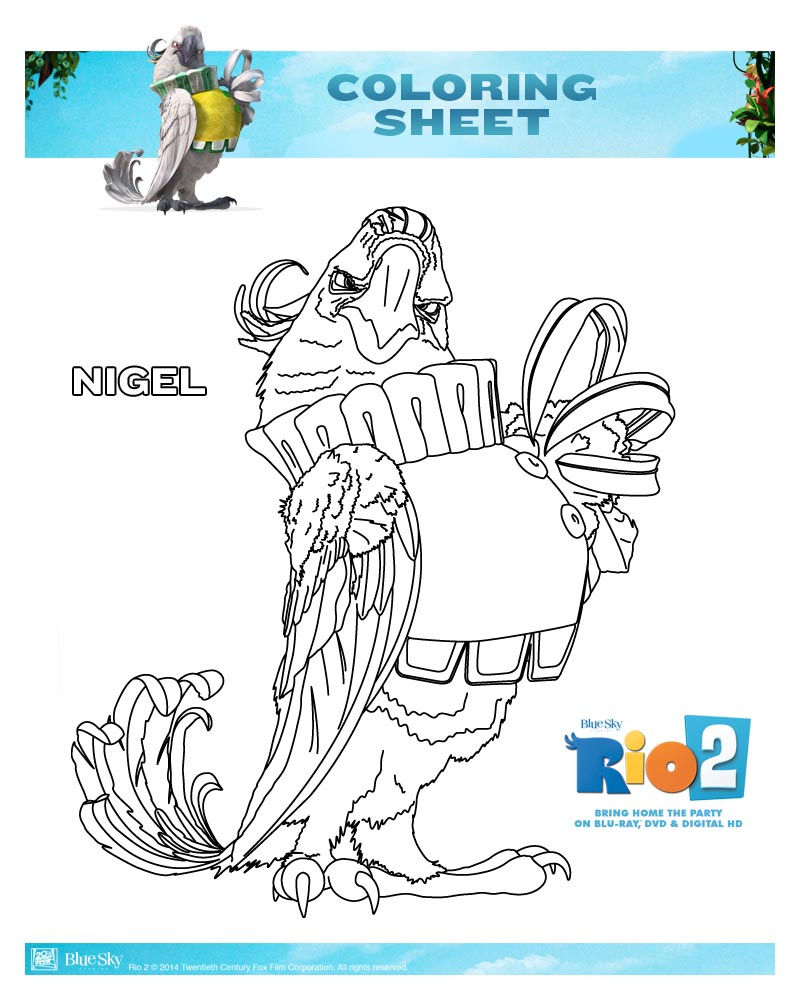 Free rio coloring pages