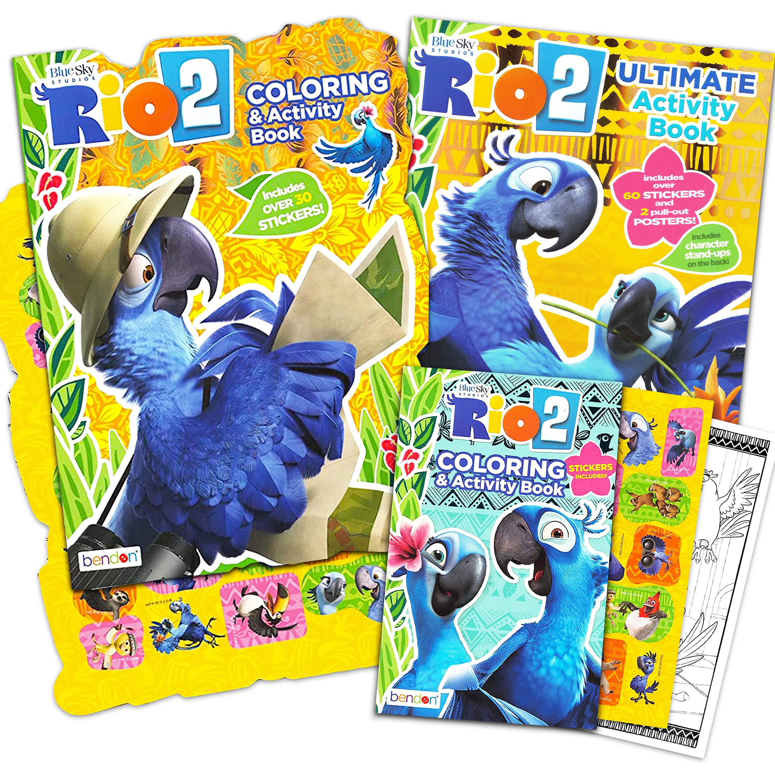 Rio coloring and activity book ultimate set rio coloring book with games puzzles coloring activities and rio stickers rio party supplies toys