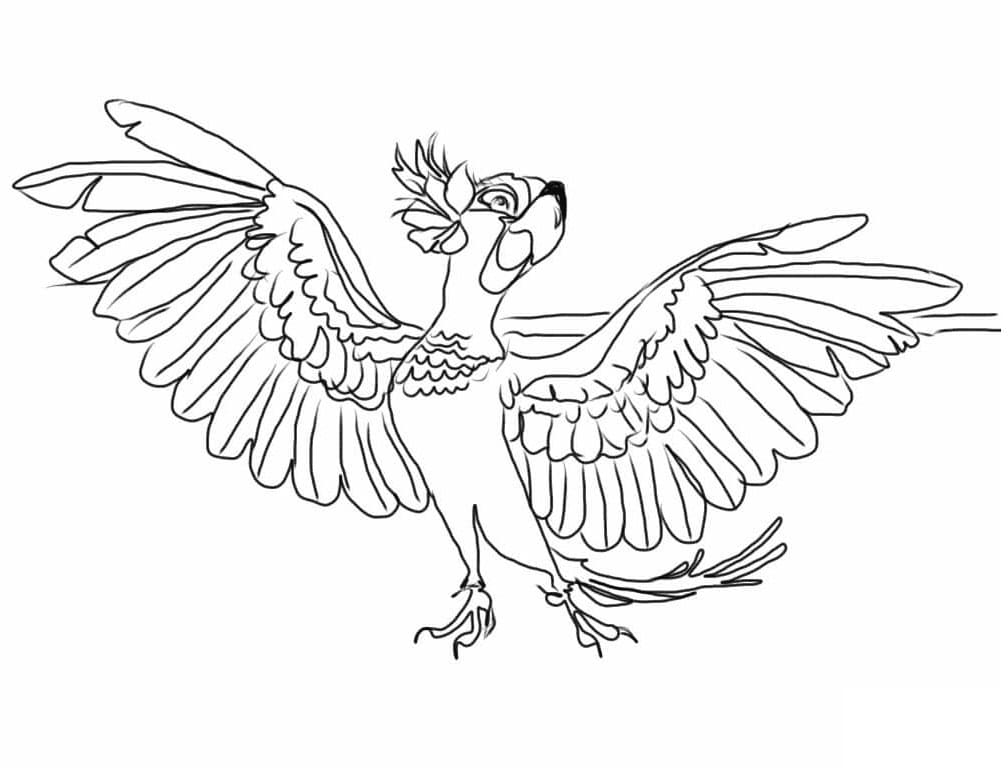 Pretty jewel from rio coloring page