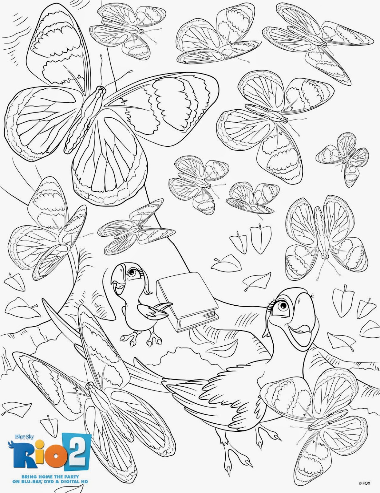 A geek daddy free rio coloring pages bluraydvddigital download giveaway