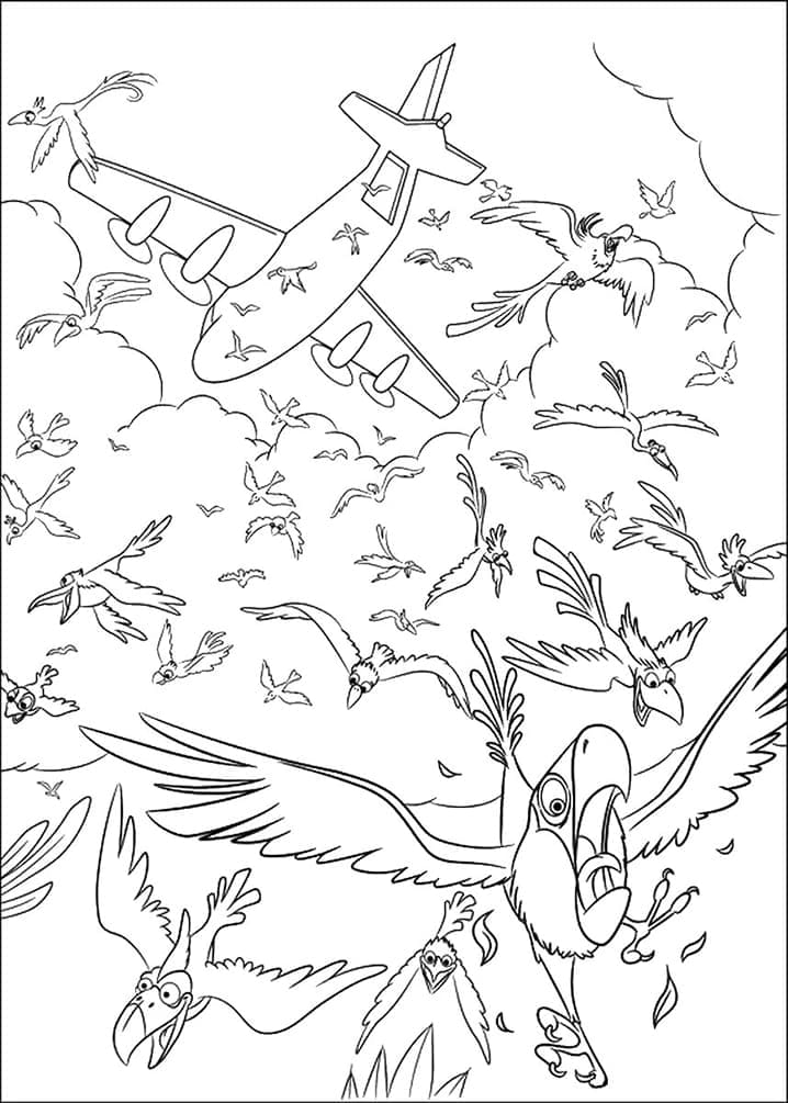 Free printable rio coloring page