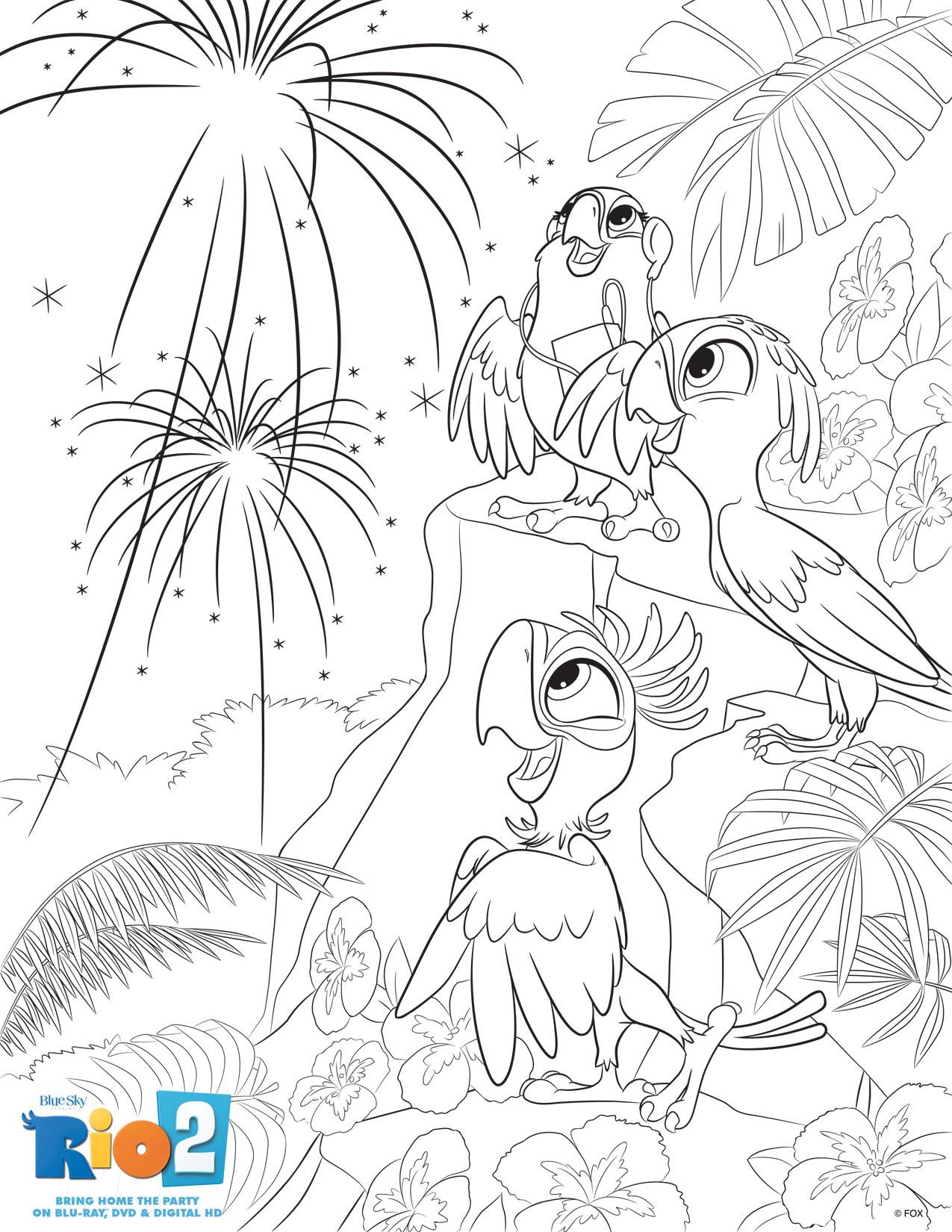 Rio colouring pages