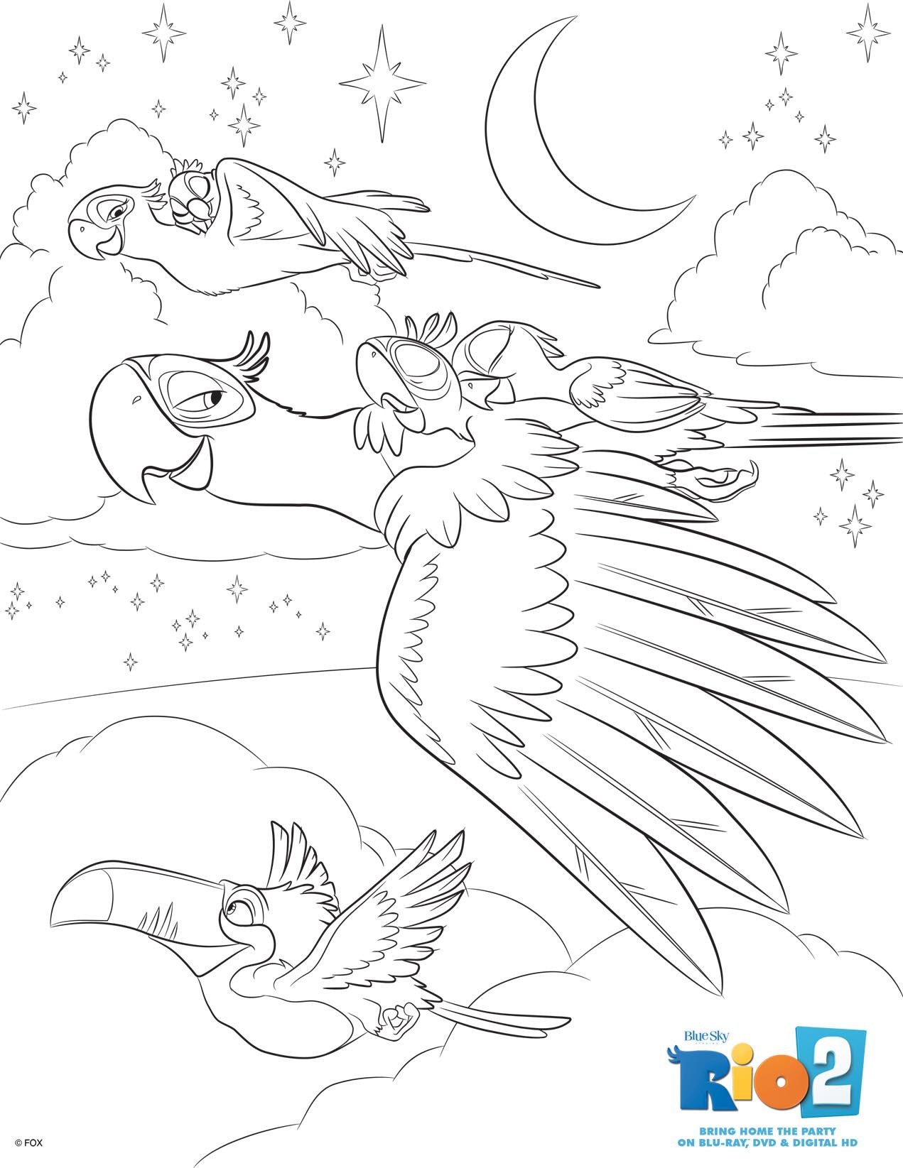 Rio coloring pages to download part