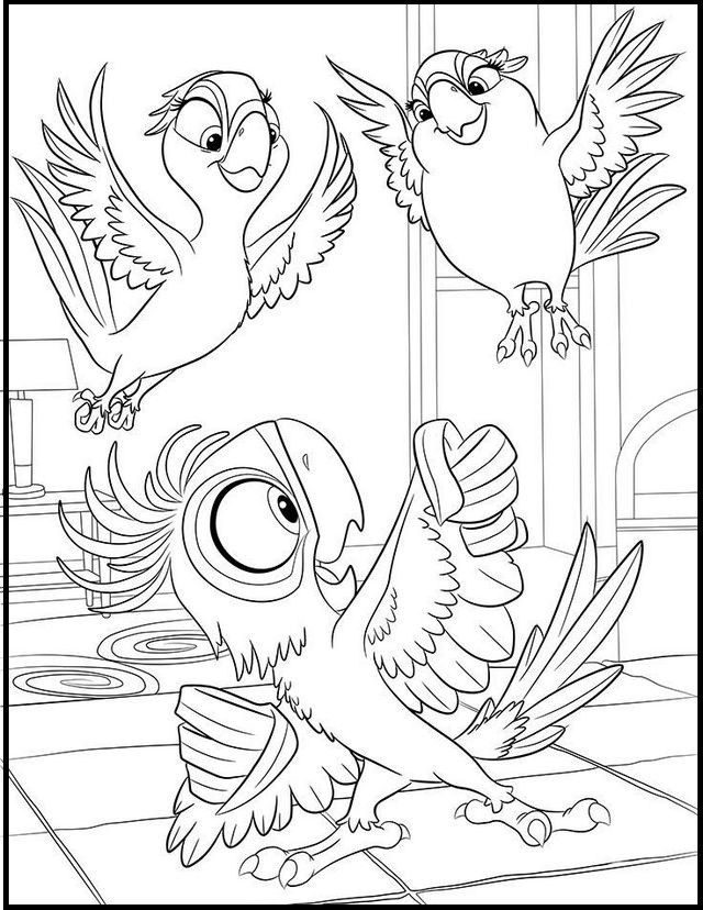 Rio film coloring page printable disney coloring pages coloring pages cartoon coloring pages