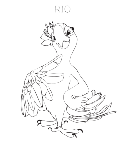 Rio the movie coloring pages playing learning