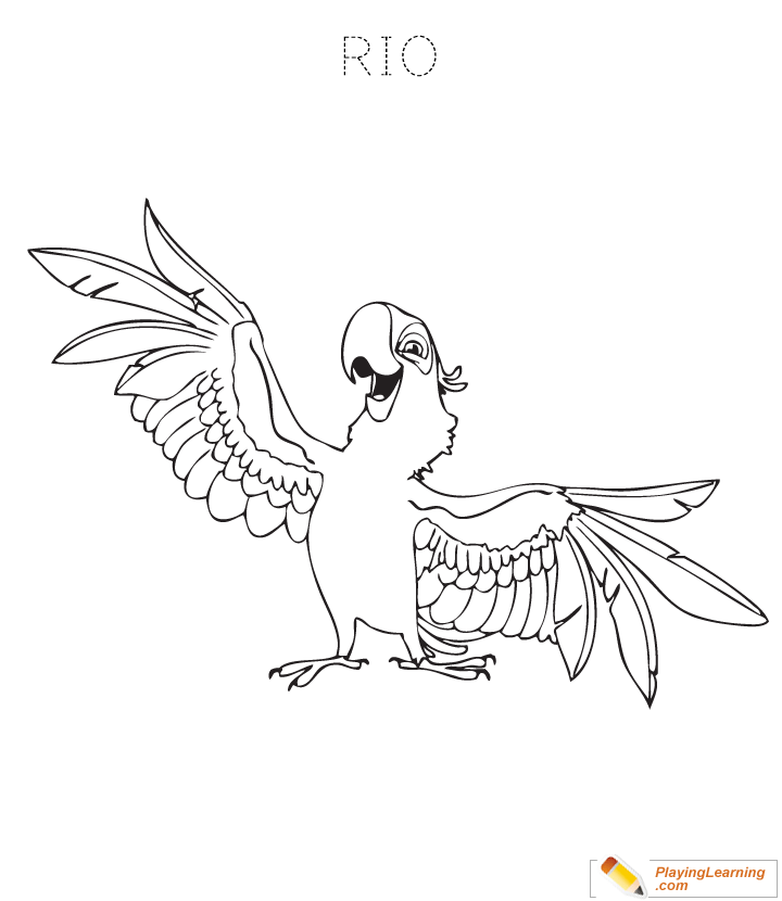 Rio coloring page free rio coloring page