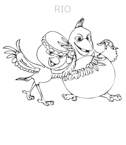 Rio the movie coloring pages playing learning