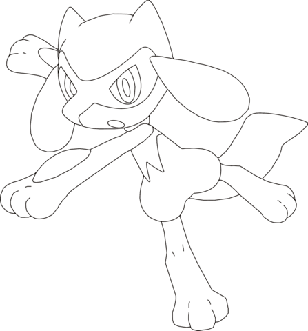 Riolu coloring page free printable coloring pages