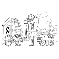 Top despicable me coloring pages for your naughty kids