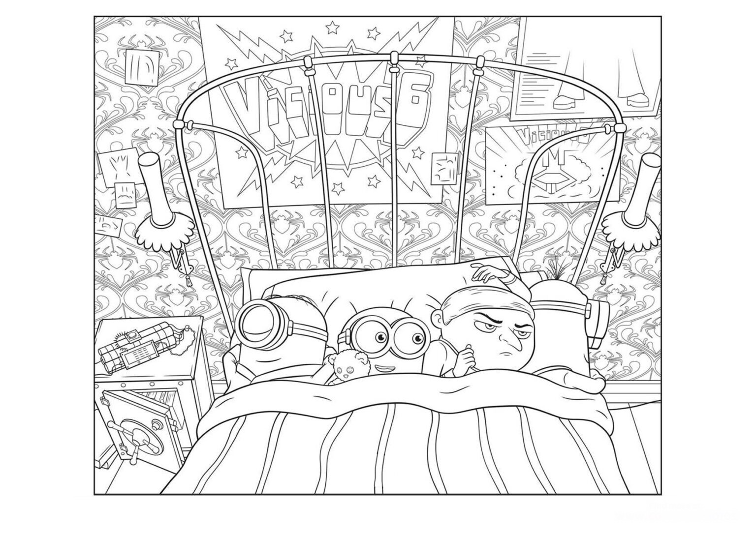 Minions the rise of gru coloring pages