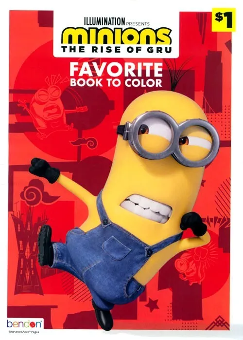 Minions rise of gru coloring book rare unused