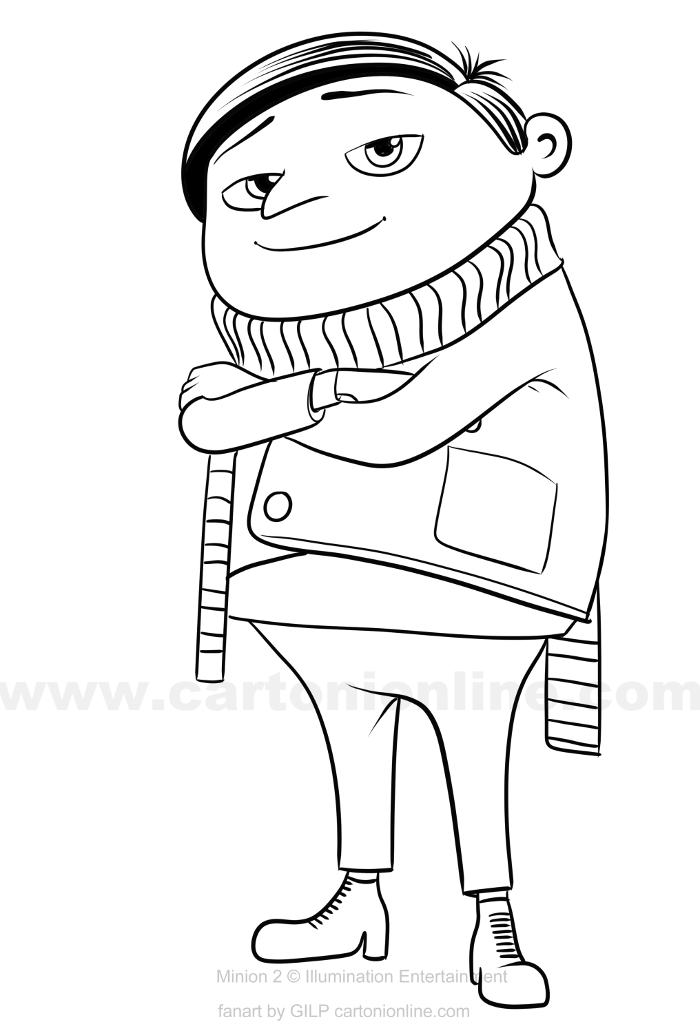 Minions the rise of gru coloring page