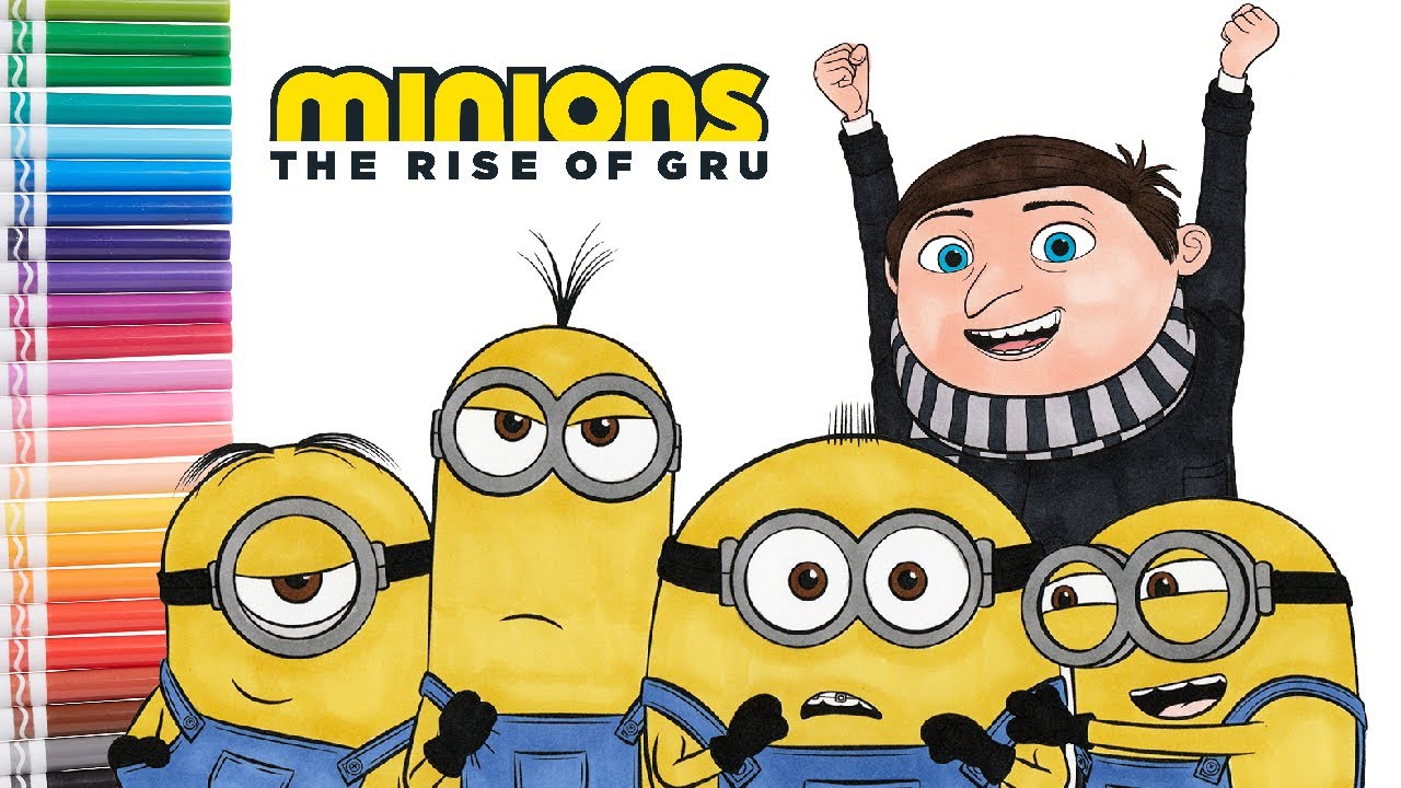 Inions the rise of gru coloring book pages