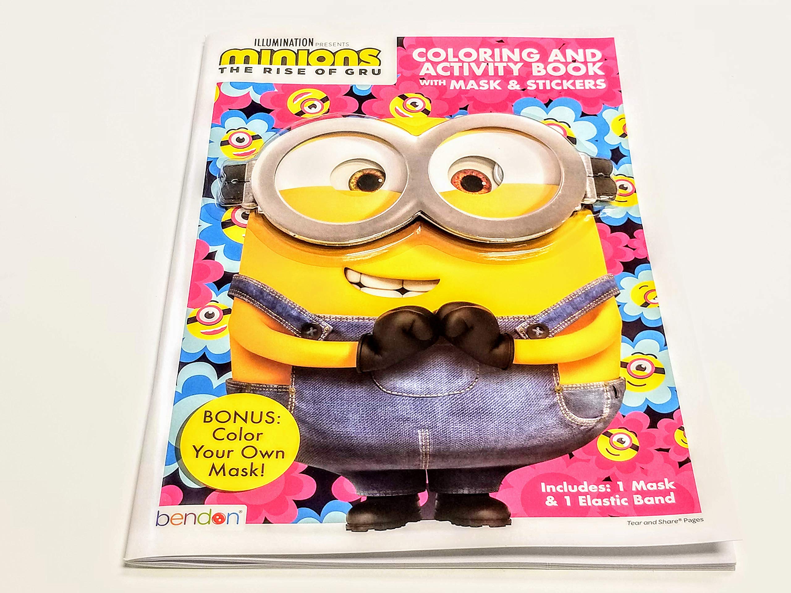 Minions the rise of gru coloring book and drawing book with mask and stickers toys games