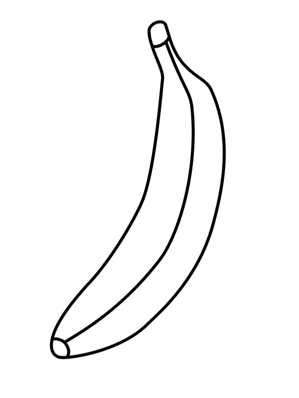 Banana coloring page