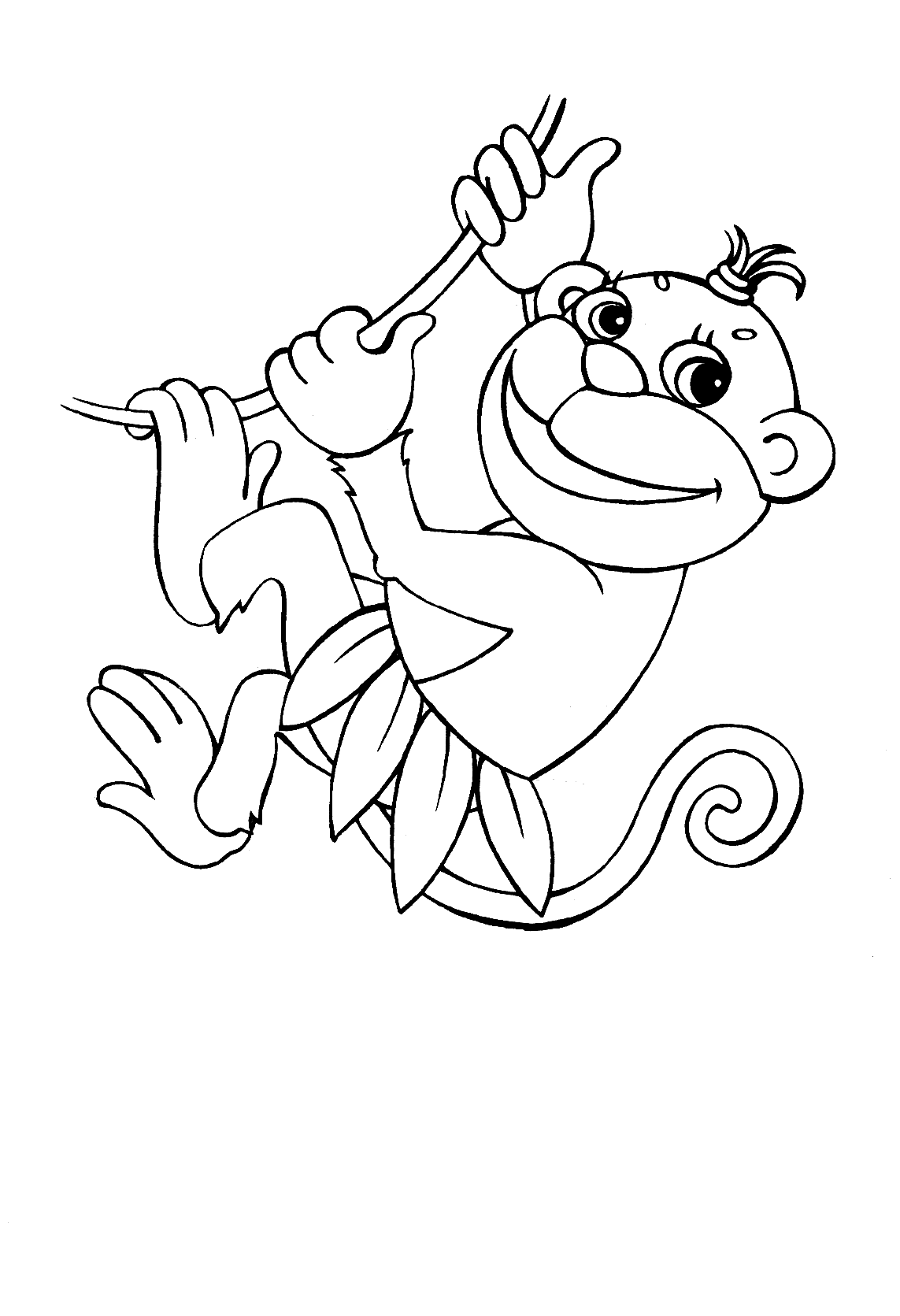 Free printable monkey coloring pages for kids