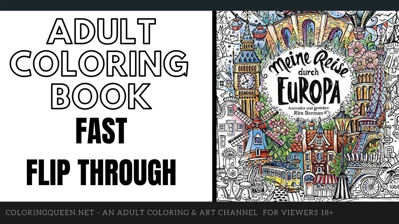 Eine reise durch europa coloring book flip through rita beran