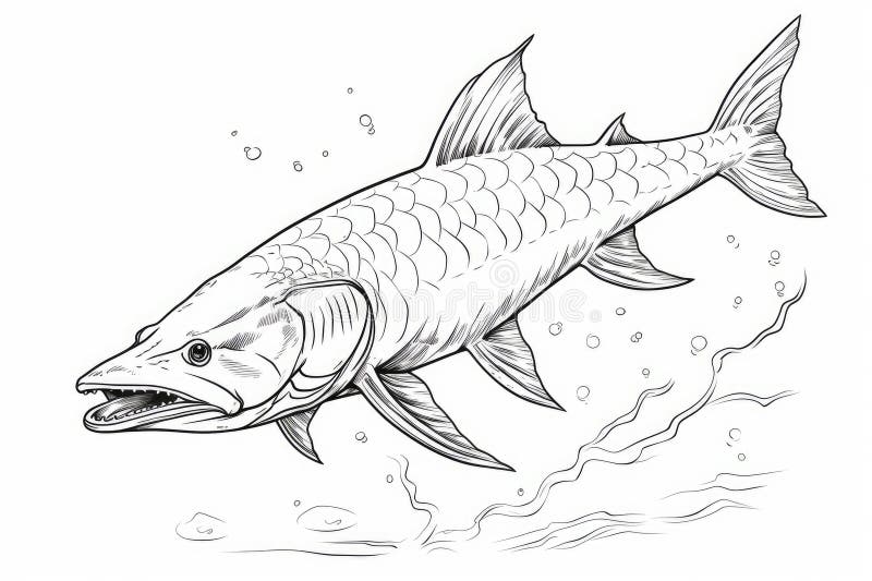 Freshwater fish coloring page stock illustrations â freshwater fish coloring page stock illustrations vectors clipart