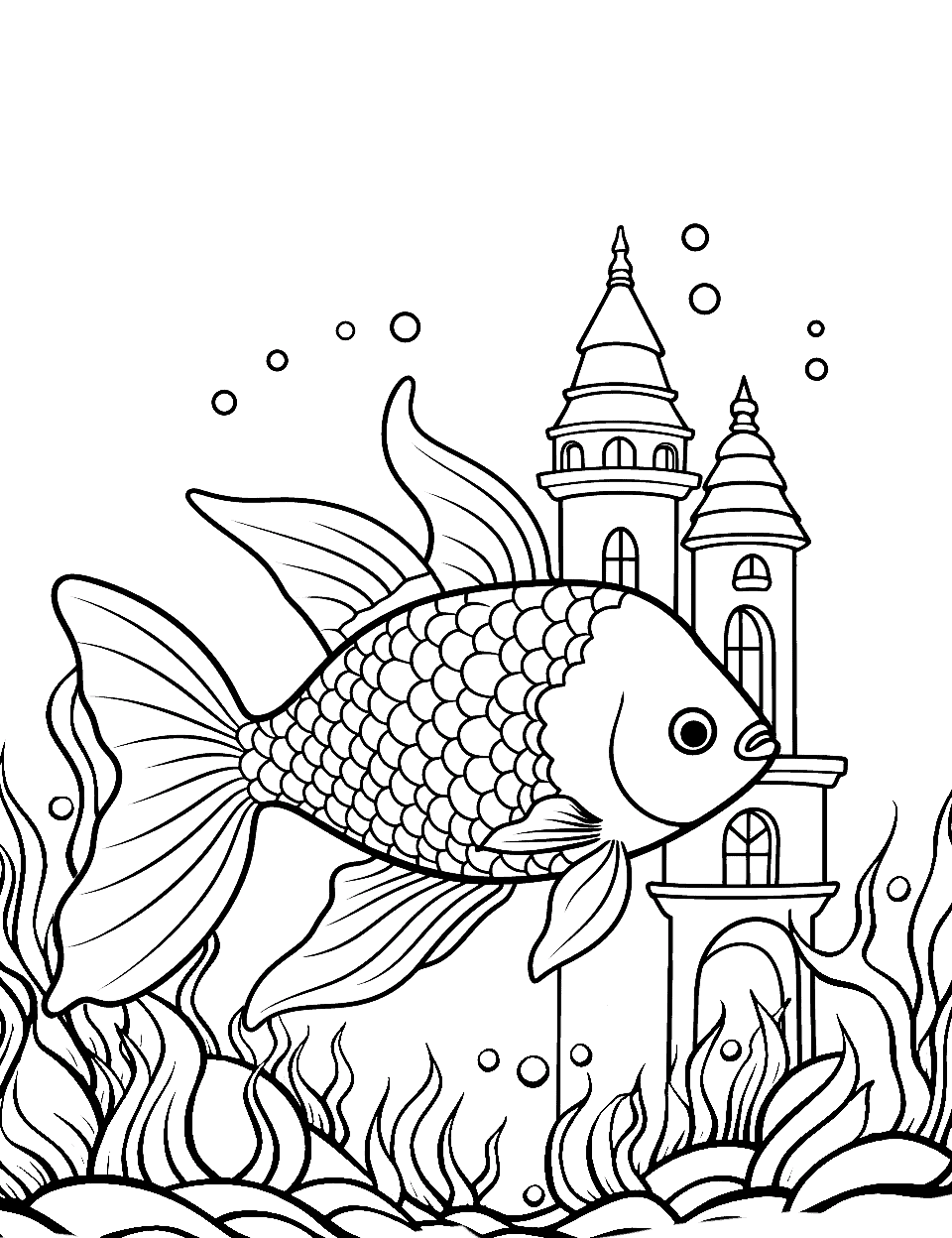 Fish coloring pages free printable sheets