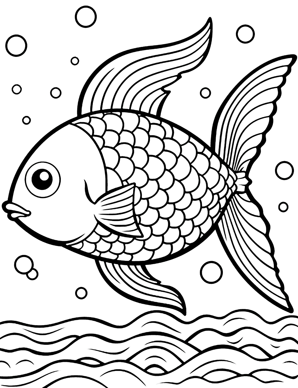 Fish coloring pages free printable sheets