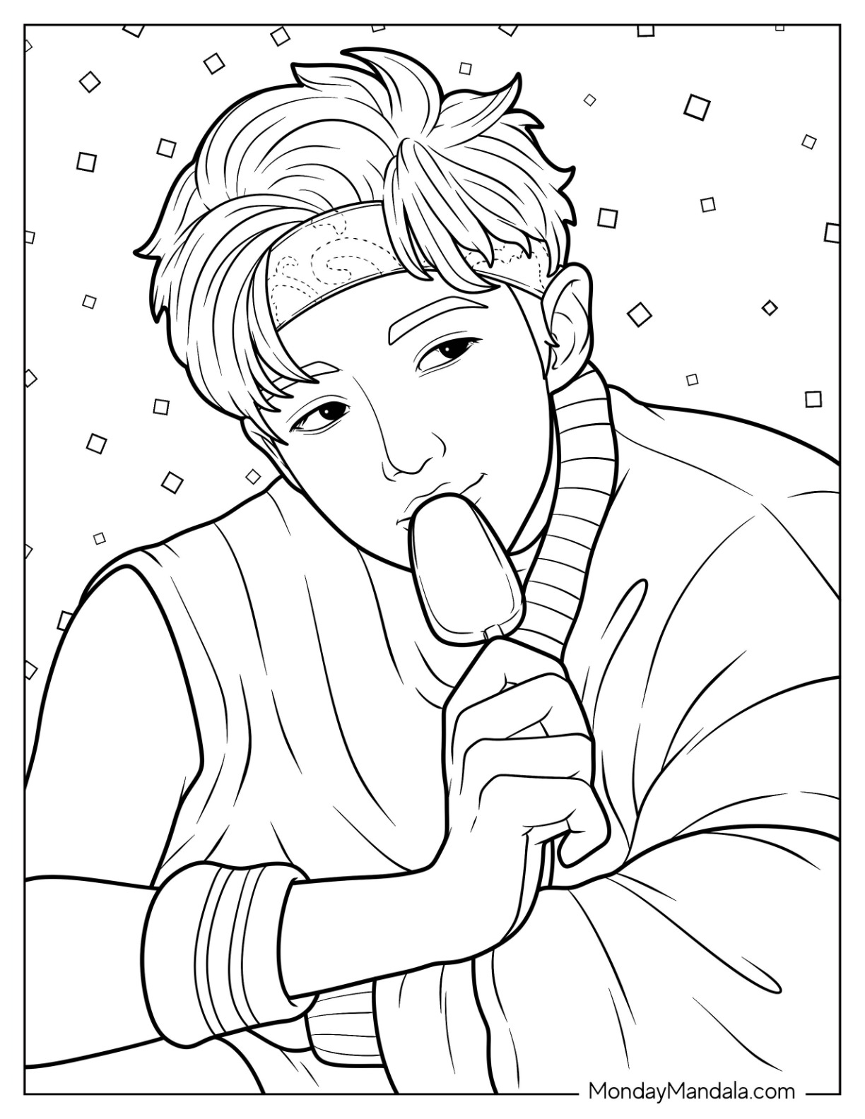 Bts coloring pages free pdf printables