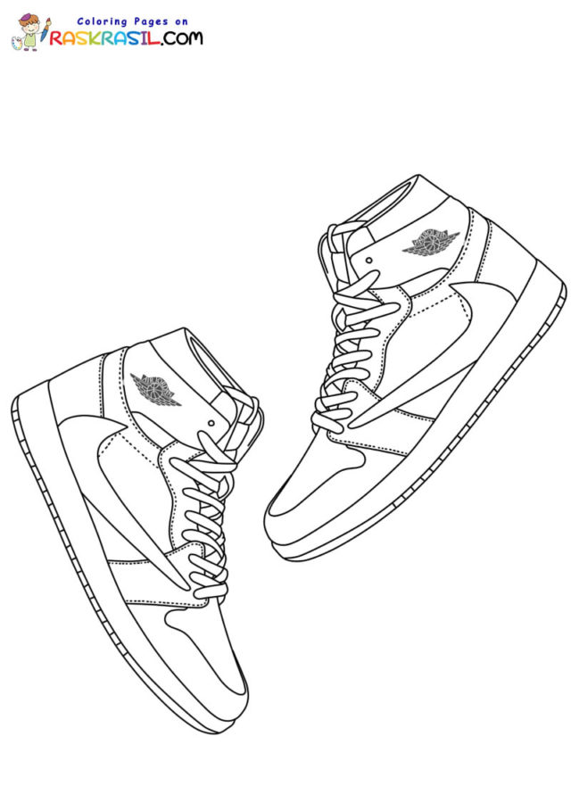 Jordan shoes coloring pages