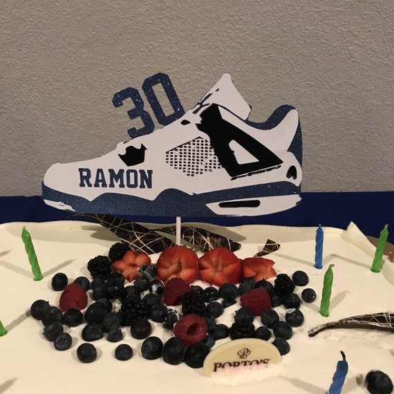 Jordan shoe cake topper shoe topper birthday cake decor sneakers basketball sports