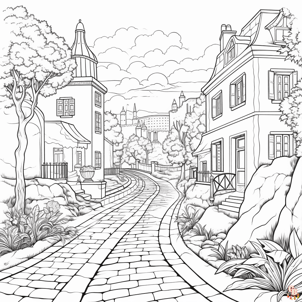 Printable road coloring pages free for kids and adults