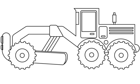 Road grader coloring page free printable coloring pages