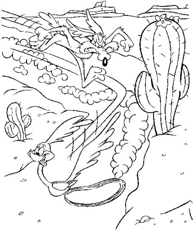 Road runner coloring pages