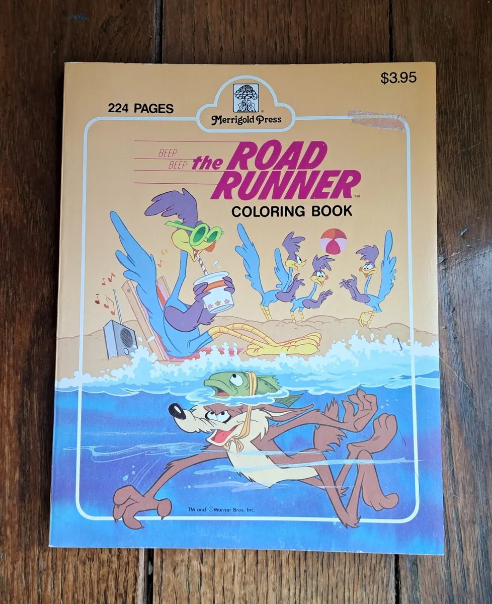 The road runner coloring book merrigold press unused