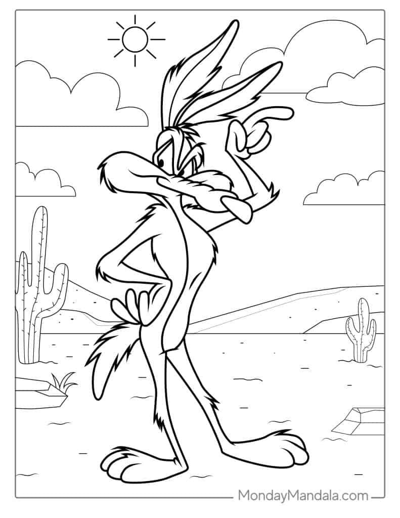 Looney tunes coloring pages free pdf printables