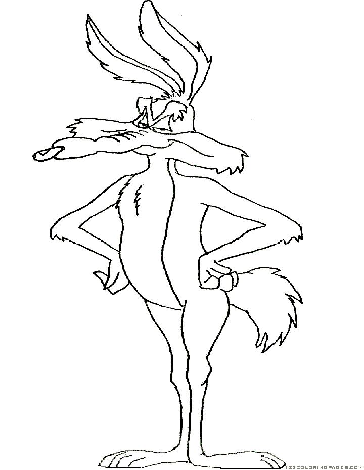 Wile coyote and road runner coloring pages