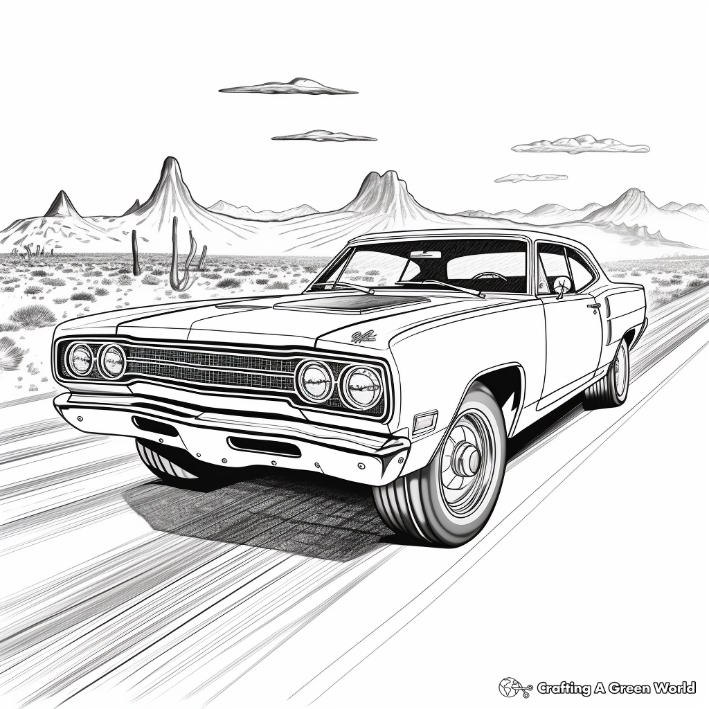 Muscle car coloring pages