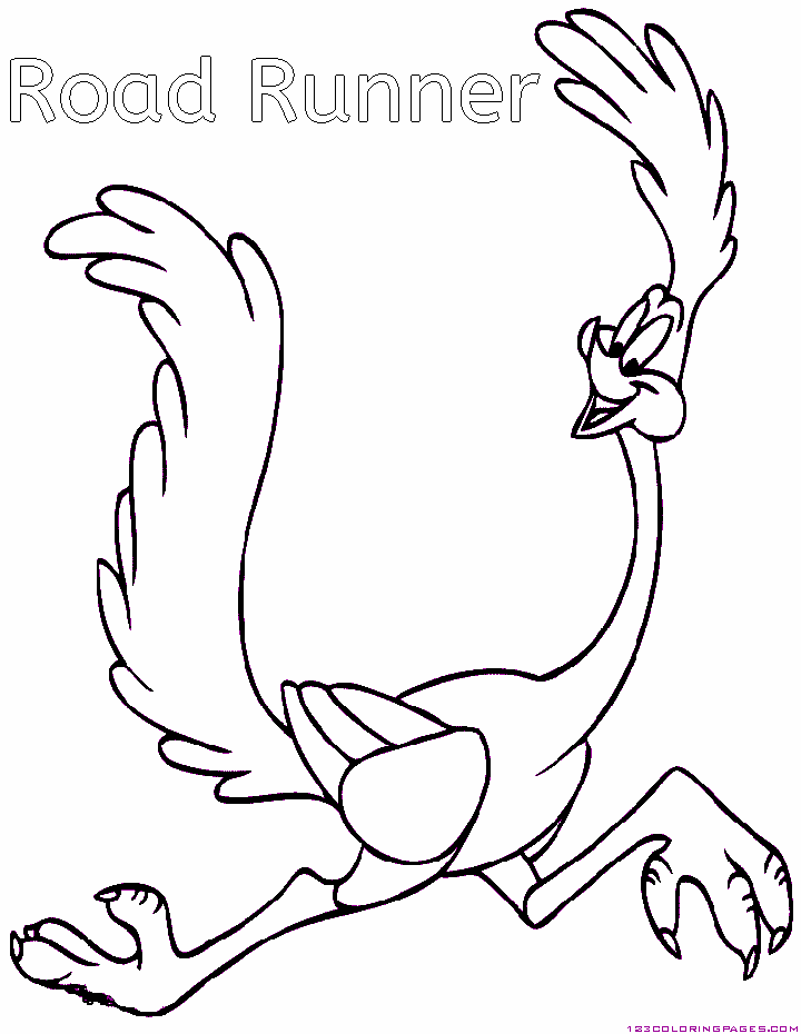 Wile coyote and road runner coloring pages