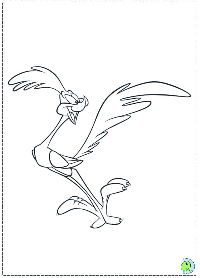 Road runner coloring page