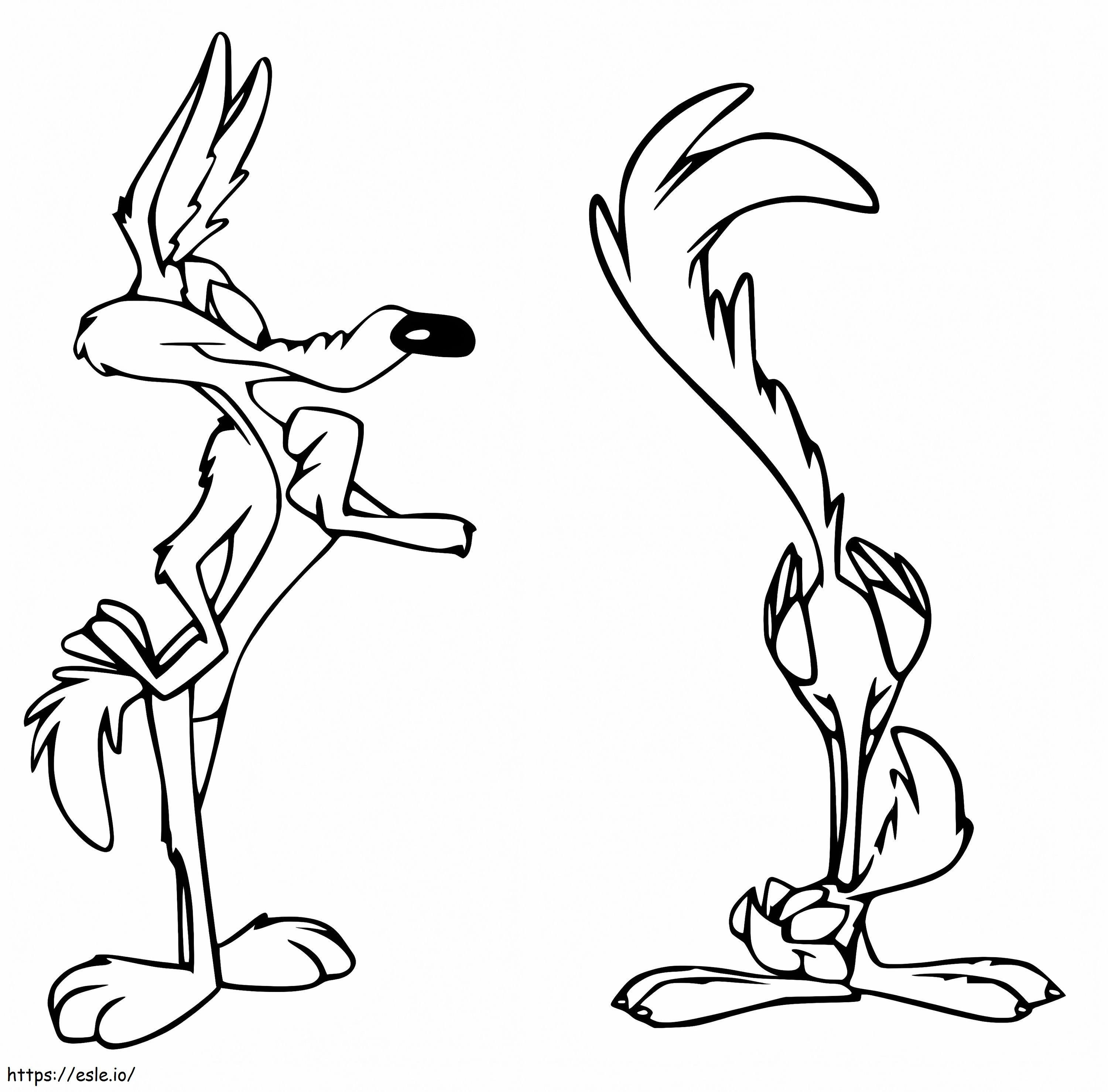 Wile e coyote and road runner coloring page