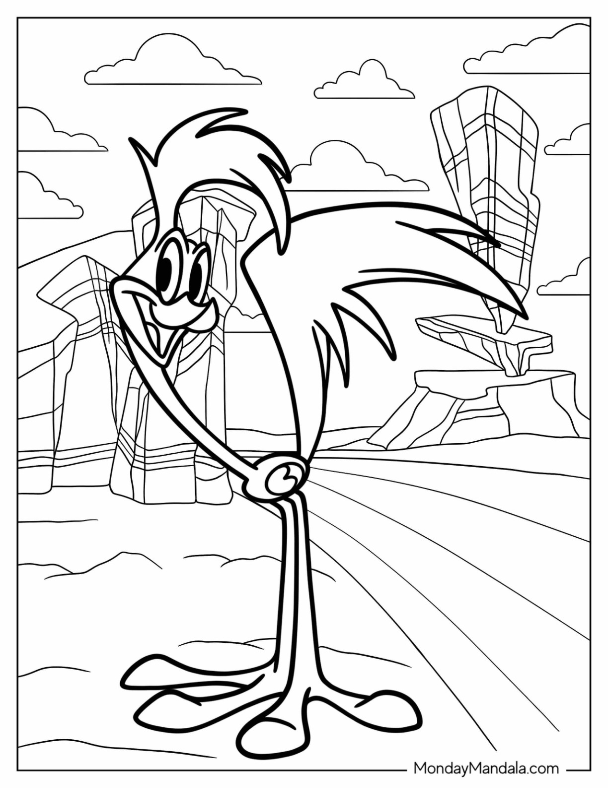 Cartoon coloring pages free pdf printables