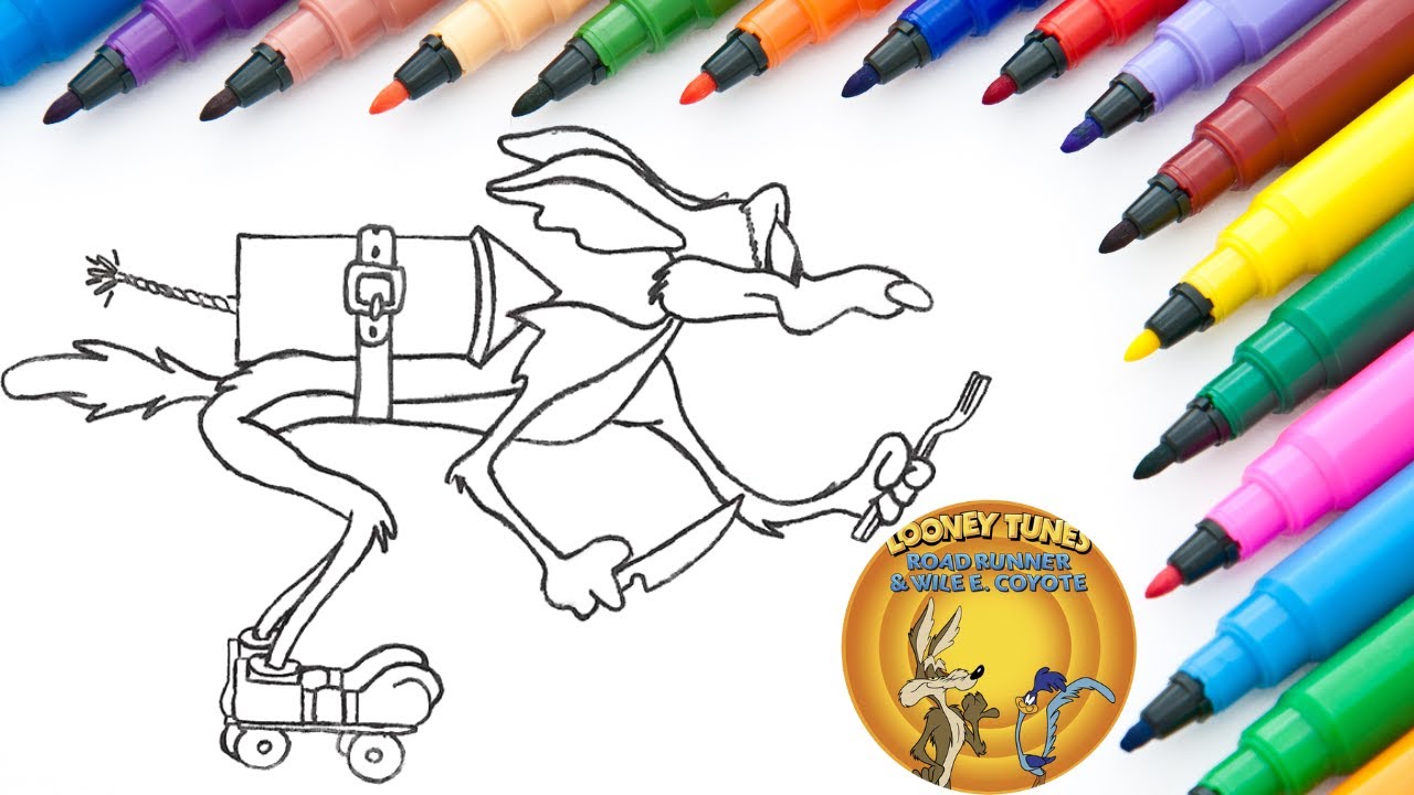 Wile e coyote how to color how to draw color draw