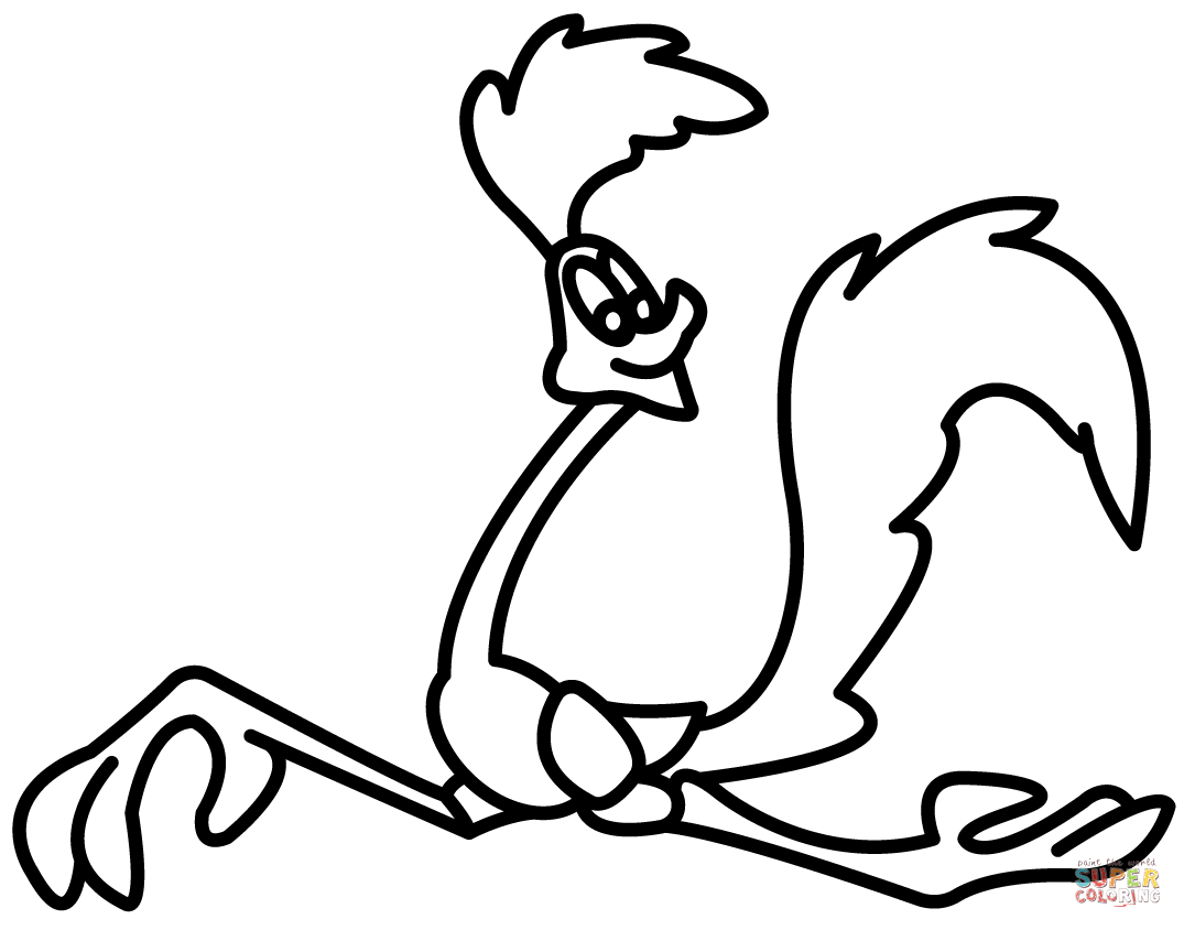 Chibi roadrunner coloring page free printable coloring pages