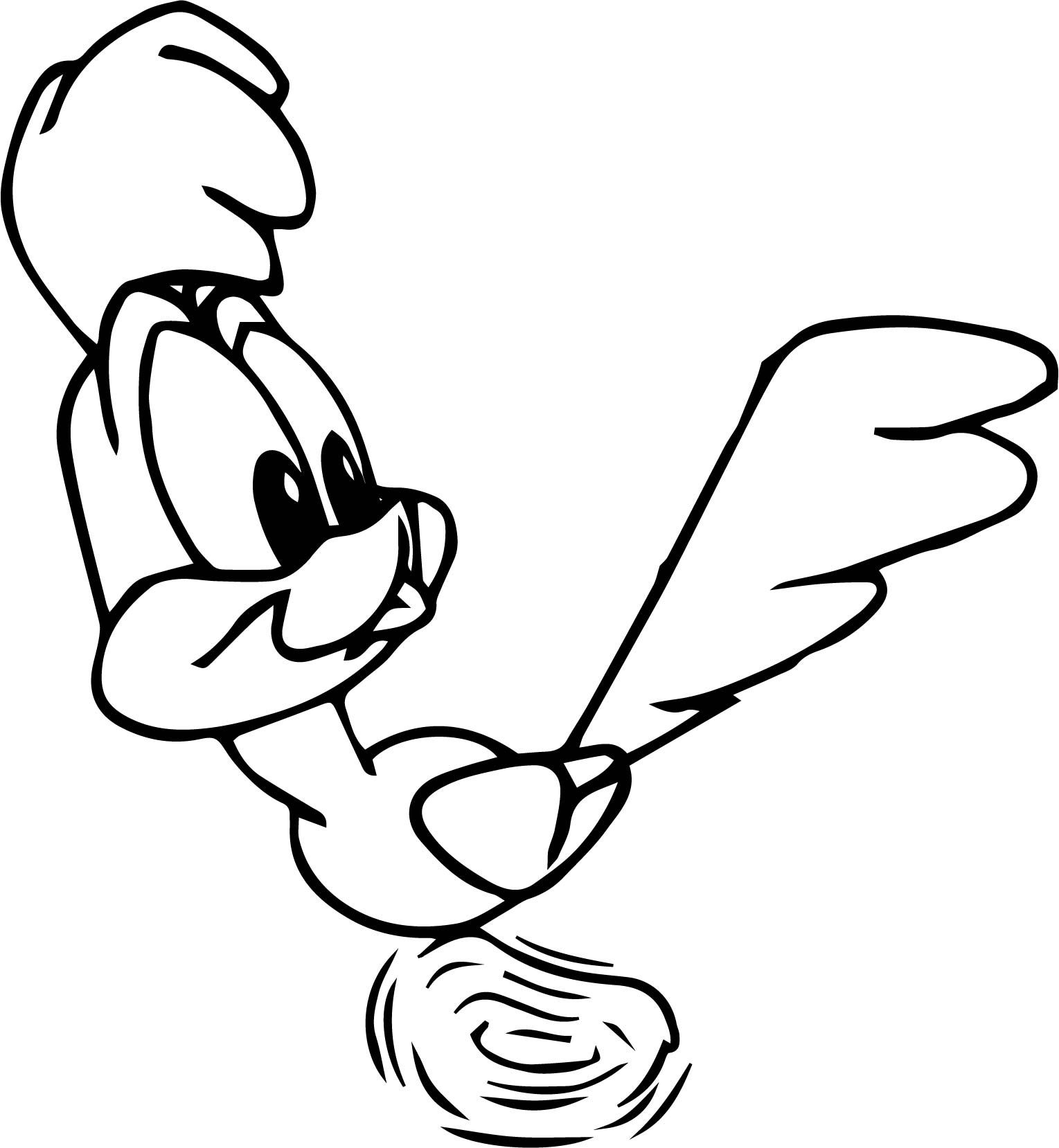 Fastest baby road runner coloring page