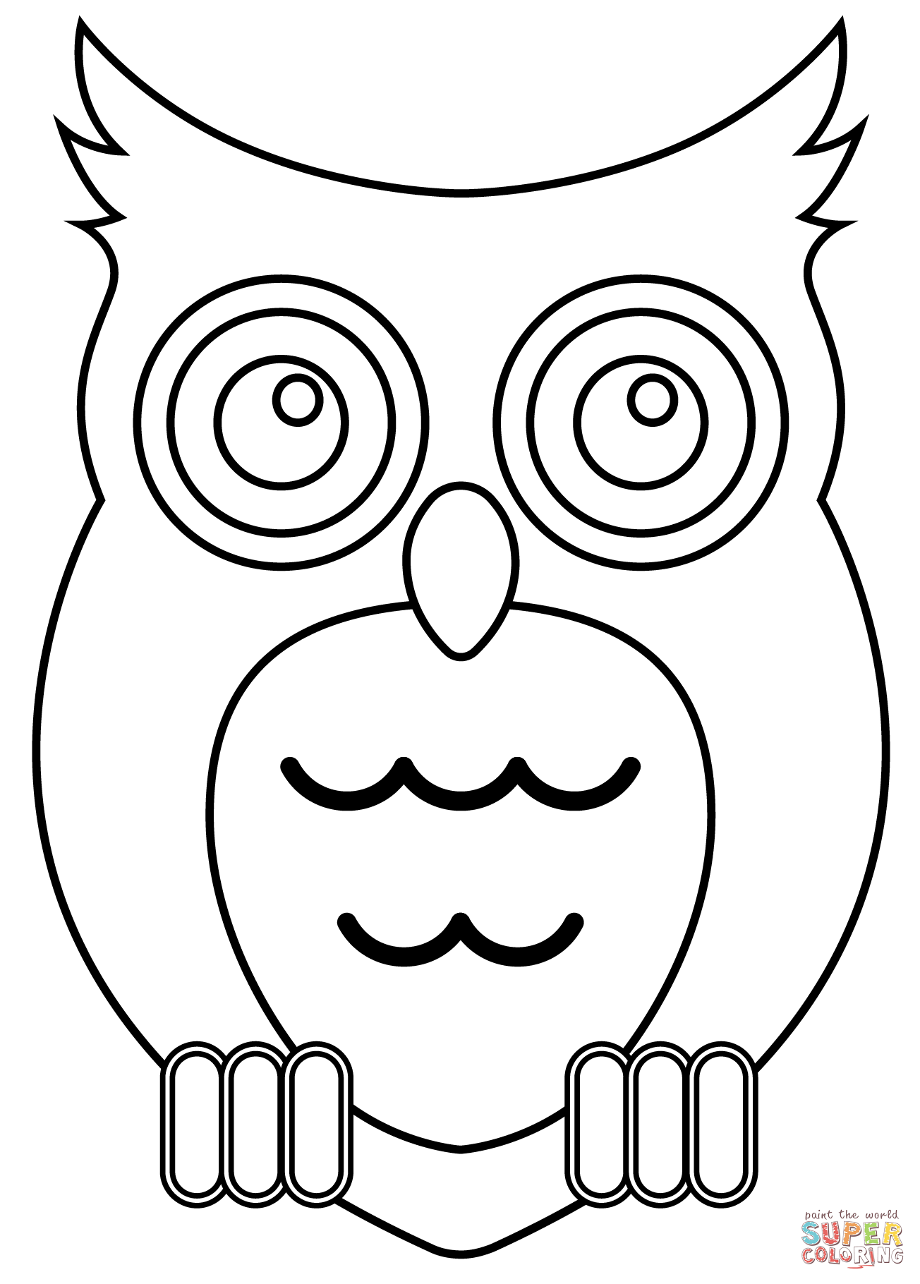 Owl emoji coloring page free printable coloring pages
