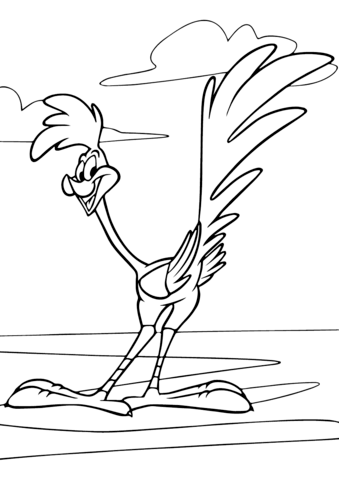 Looney tunes road runner coloring page free printable coloring pages