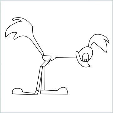 How to draw road runner step by step