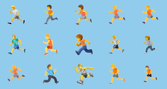 Ð person running emoji