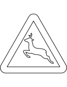 Animal traffic signs coloring pages free printable pictures