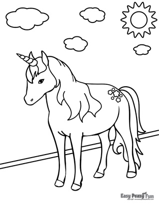 Unicorn coloring pages