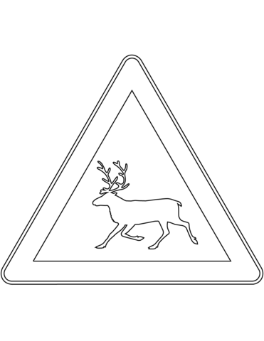 Wild animals reindeer sign in finland coloring page free printable coloring pages